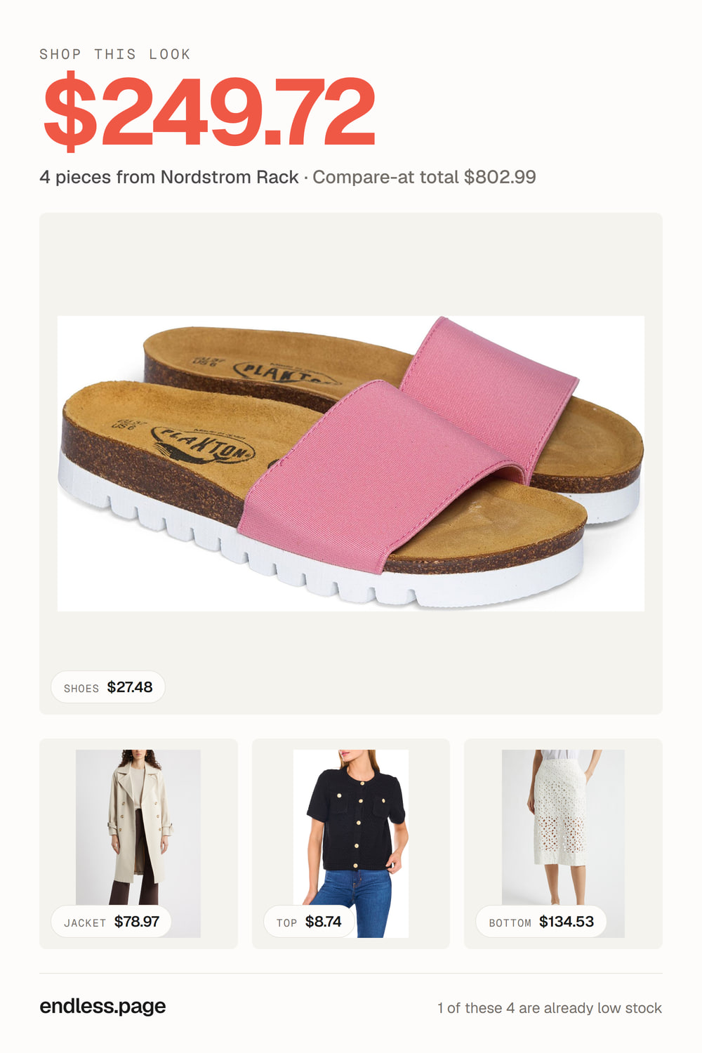 Fall outfit ideas for women under $250 · pink look, 4 pieces on sale at Nordstrom Rack