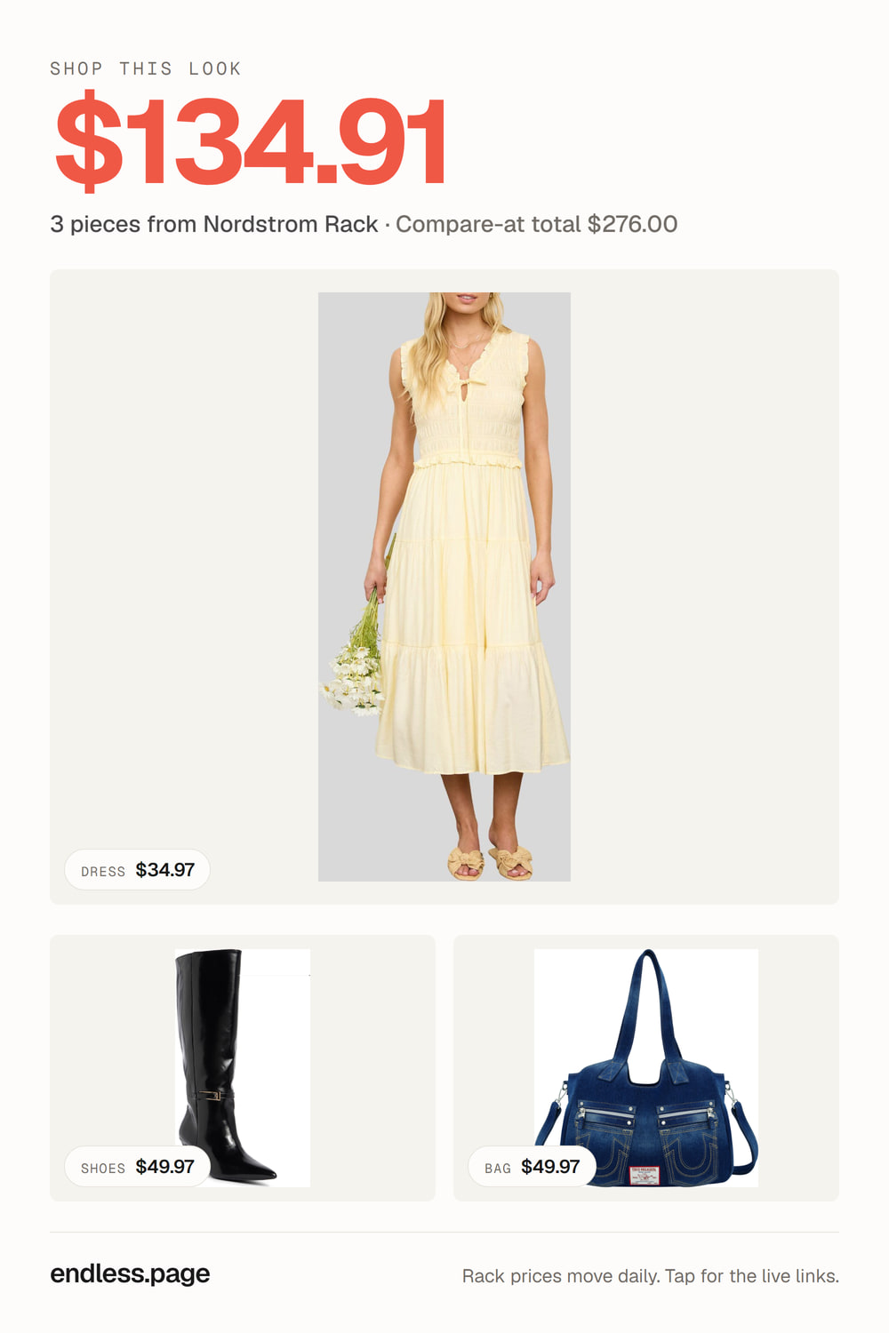 Fall outfit ideas for women under $150 · yellow look, 3 pieces on sale at Nordstrom Rack